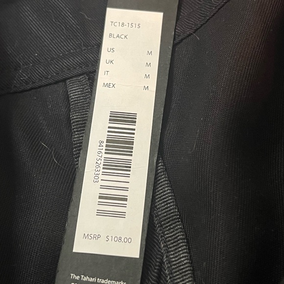 Tahari Black Drawstring Waist Vest Shawl Collar Slit Pockets Back Vent - Picture 10 of 11